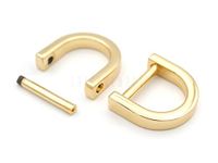 CRAFTMEmore D-Rings with Screw Shackle Horseshoe U Shape Dee Ring DIY Leather Craft Purse Replacement for 5/8 Inch Strap 4 pcs (Gold)