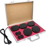 9Pcs Hot Stones Massage Set with Warmer, Professional or Home Spa Massage Hot Stones Kit, 4 Sizes Massage Stone for Full Body Relaxation and Pain Relief