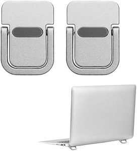kwmobile Support Ordinateur Portable Ordinateur Portable/ultrabook - Réhausseur de Refroidissement pour Laptop Notebook autoadhésif en Aluminium 3 x 4 x 2,5 cm - argenté