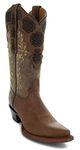 Soto Boots Womens Autumn Gold Embroidered Cowgirl Boots M4003, Tan, 6.5