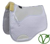 Rhinegold Unisex's 446-C-WH Non-Slip Gel Straighter Cut Saddle Cloth, White, Cob