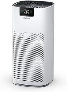 Pro Breeze Purificateur d'air ultra-puissant avec lampe UV-C, ioniseur d'air, système de filtration à 3 couches, filtre HEPA, CADR 460m³, pièces jusqu'à 140m² - Efficacité de filtration jusqu'à 99,95%