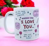 DAYS I Love You Mug Happy Valentines Gifts for Girlfriend Boyfriend Husband Wife Couple Lover Printed White Ceramic Coffee Mug