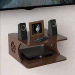 AMAZE SHOPPEE Exclusively Designed Wall Shelf for Set Top Box/WiFi Router/tv Entertainment Unit (Number of Shelves - 2)