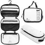 Toiletry Bag Kit Set: Hanging Travel Toiletry Bag + 311 TSA Cosmetic Liquid Bag + Ultralight Accessory Organizer Pouch, White Ripstop, Carry-On Quart Size, 3 Piece Toiletry Set