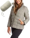 Jessica Simpson Women's Winter Jacket - Packable Quilted Puffer Jacket - Heavyweight Insulated Outerwear Parka Coat (S-XL), Sage, Medium