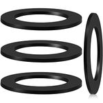 4 Pcs 1-3/4-Inch by 2-5/8-Inch Rubber Gasket for Tub Drain Shoe Tub Overflow Gasket Silicone Bathtub Drains Seal