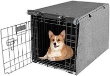 X-ZONE PET Double Door Dog Crate Cover - Polyester Pet Kennel Cover (Fits 24 30 36 42 48 inches Wire Crate)