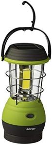 Vango Lunar 250 Eco Rechargeable Camping Lantern, Solar Powered Camping Light with USB Output, Warm Effect LG LED's, 250 Lumens, Foldable Handle Ideal for Fishing, Hiking, Inside Tents, Green