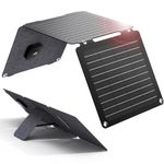 BigBlue 20W ETFE Solar Charger (5V/4A Max) with Kickstand, SolarPowa 20 Portable Solar Panel Charger with USB-A and USB-C, IP65 Waterproof, Compatible with iPhone, iPad, Samsung, LG etc.