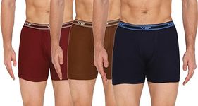 VIP Ultima Men's Cotton Interlock Pack of 3 Trunks for Men (Assorted_110CM)