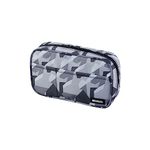 LIHIT LAB Large Capacity Zipper Pencil Case For School Office College, Big Capacity 4 Compartments Pencil Bag Holder Adults Teen Boys Girls, Travel Cosmetics Storage, Ice Gray Camo (A7551-135)