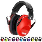 Ear Muffs for Noise Reduction: Dr.meter 27NRR Noise Cancelling Headphones for Kids with Adjustable Headband - Noise Cancelling Ear Muffs for Concerts, Football Game, Fireworks and Air Shows - Red