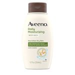 Aveeno Daily Moisturizing Body Wash with Soothing Oat, Creamy Shower Gel, Soap-Free and Dye-Free, Light Fragrance, 12 fl. oz (Pack of 3)