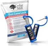 TSA Approved Tactical Gun Case Lock - Protective Rubber Sleeve & Cut-Resistant MonoShaft - Secure Single Shaft Padlock for Guns Luggage Rifles Pistols & Revolver Cases - Child Safe