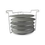 PINNACOLO Folding Pizza Rack with Five 14 Inch Pizza Screens - Compact and Convenient Design for Easy Storage and Baking Multiple Pizzas