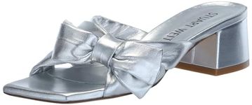 Stuart Weitzman Women's Sofia 45 Slide Pump, Silver, 8