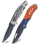 Shruthi Star Shield + Dual Dynamo Carbon Steel Foldable Knife (Manual) For Kitchen, Home, Travel, and Office Tool Carbon Steel pack of 2