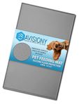 Dog Feeding Mat for Floors - 23" x 15" Waterproof & Dishwasher Safe Gray Silicone Pet Food Mat with Raised Edges to Prevent Spills & Stop Food and Water Bowl Messes