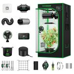 VIVOSUN GIY Plus Smart Grow Tent Kit, 2x2ft 1-Plant System, WiFi-Integrated Automatic Grow System with 2000D Mylar Grow Tent, Full-Spectrum Programmable Grow Light, Enhanced Ventilation & Circulation