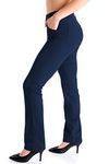 Yogipace,Belt Loops,Women's Petite/Regular/Tall Straight Leg Yoga Dress Pants