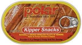 Polar Kipper Snacks - Smoked & Boneless Herring Fillets, 3.53 oz can (Pack of 3)