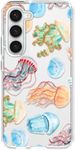 Blingy's for Samsung Galaxy S23 Plus Case, Cute Jellyfish Design Fun Ocean Fish Beach Style Transparent Soft TPU Protective Clear Case Compatible for Samsung Galaxy S23 Plus 6.6 Inch (Jellyfish)