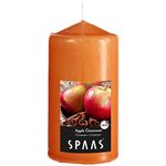 Spaas Scented Cylinder Pillar Candle 80/150 mm, ± 65 Hours, Apple Cinnamon, Ginger Orange