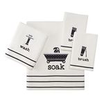 Avanti Linens - 4pc Towel Set, Soft & Absorbent Cotton Towels (Bath Icons Collection)