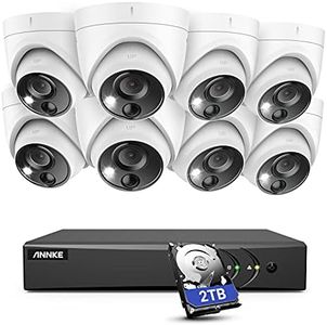ANNKE 5MP Kit de Surveillance Filaire 8CH DVR H.265 Pro+ et 8 Caméra de Surveillance Sécurité pour la Maison avec LED Infrarouges CCTV,IP67 Etanche Intérieur/Extérieur,Disque Dur de 2TB