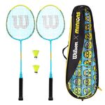 Wilson Minions Badminton Racket Set - 2 Rackets, Shuttles & Carry Case