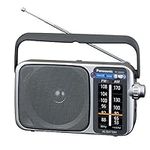 Panasonic Portable AM / FM Radio, Battery Operated Analog Radio, AC Powered, Silver (RF-2400D)