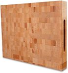 CONSDAN End Grain Cutting Board, USA Grown Hardwood, 20 x 15 Butcher Block Hard Maple with Invisible Inner Handle, Prefinished with Food-Grade Oil, Suitable for Kitchen End Grain, 2-1/4" Thick