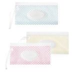 Wet Wipe Pouch Baby Wipes Case Holder Reusable Wet Wipes Case Holder Travel Wipe Case for Baby Wipes Personal Wipes Travel Outdoor Random Color (3 Pack)