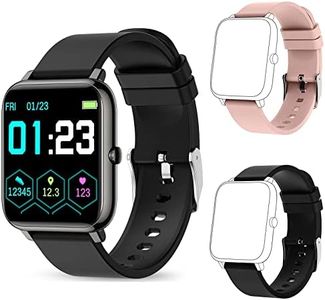 KALINCO Smart Watch, Fitness Tracker with Heart Rate Monitor, Blood Pressure, Blood Oxygen Tracking and Soft Silicone Smart Watch Replacement Bands for P22