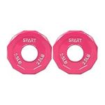 SPART Color Coded Weight Plate 2-Inch Cast Iron Tri-Grip Plate for Barbell,Solid Cast Iron Olympic Weight Plates for Strength Training, Weightlifting, Crossfit, 2.5LB, Pair