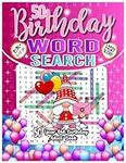 50th Birthday Gifts for Women: Adults Word Search Large Print Puzzle Book 50 Year old Best Presents for Wife, Grandma, Mom