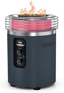 Ninja Fireside360™ Outdoor Heater & Fire Pit | 3 Modes: Flame, Heat, Flame & Heat | Portable for Patio, Deck, Camping | Easy Control Smokeless Flames | Push to Start Ignition | Cyberspace | OF101CY