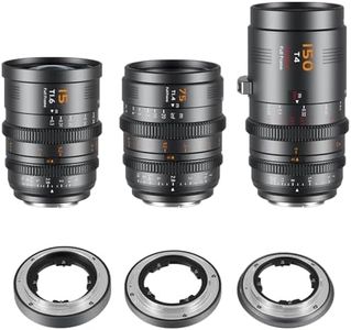SIRUI VP-1 Vision Prime 1 Full Frame Cine Lens Set, 15mm, 75mm,150mm Manual Focus Cinema Lens with Pre-Installed E Mount, Interchangeable RF/Z/L Mounts (Metal Gray)