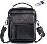 Hwin Holster Case with Belt Loop Leather Men Small Crossbody Travel Shoulder Bag Belt Pouch Waist Bag Fanny Messager Pack Handbag Purse iPhone 6s/7/8 Plus Briefcase Business Work Bags+Hwin Keychain