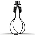 Clip on Lampshade Adapter, Shade Light Bulb Clip Adapter Includes Finial and Lampshade Levellers, Lamp Shade Holder for Clip On Light Bulbs Attaching Finial DIY Lighting Accessories (1 Pcs, Black)