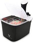 EVERIE Sous Vide Container 12 Quarts with Collapsible Hinge Lid and Container Sleeve Compatible with Anova Nano AN400 and AN500-US00 and Instant Pot Sous Vide Cooker, KIT-1202-NANO