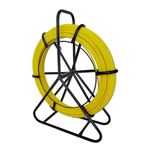 YANBORUI Fish Tape Fiberglass 6MM 328FT Fish Tape Puller Fiberglass Wire Cable Running with Cage [6mm*100m]