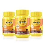 Supradyn Daily, India's No.1 Multivitamin (180 tablets) with Biotin, Vitamin C, Vitamin D3, Calcium, Zinc for Daily Immunity & 2X Energy for Men & Women