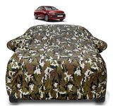 Auto Hub Car Cover Compatible with Maruti Dzire (Model : 2024-Till Date) Car Cover with Mirror Pocket and Soft Cotton Lining, Dzire Car Cover Waterproof, Army Print