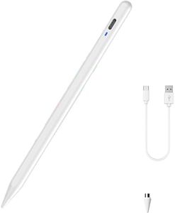 GadgetBite For Apple Pencil Stylus Pen Upgraded 2nd Gen for iPad 6 7 8 9 10 iPad Pro 11" 12.9" 3rd 4th 5th 6th iPad Mini 6th 5th Gen iPad Air 3rd 4th 5th Gen With Type C Charging Palm Rejection -White