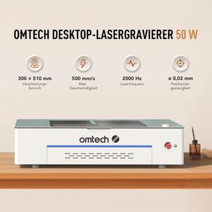 OMTech Polar 50W Laser Engraver – Desktop CO2 Cutter & Etcher