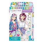 Make It Real – Fashion Design Sketchbook: Digital Dream. Inspirational Fashion Design Coloring Book for Girls. Includes Sketchbook, Stencils, Puffy Stickers, Foil Stickers, and Fashion Design Guide