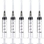 100 Pack 5ml/cc Industrial Syringe with 22Ga 1.2 Inch Needle, Great for Science Lab, Pet and Animal Supplies, Oil Dispensing or Glue Applicator