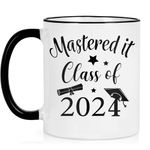 Graduation Gifts for Her Him Mastered It Class of 2024 Mug Masters Degree Graduation Gifts Graduation Gifts for Mastering Degree Mugs for Her Him Women Men High School College Graduation 11oz